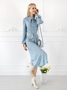 СУКНЯ З БАНТОМ БЛАКИТНА dwbbls фото