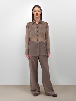 СОРОЧКА З НАТУРАЛЬНОГО ШОВКУ &laquo;SAGOMA&raquo; МОККО blnsmom фото